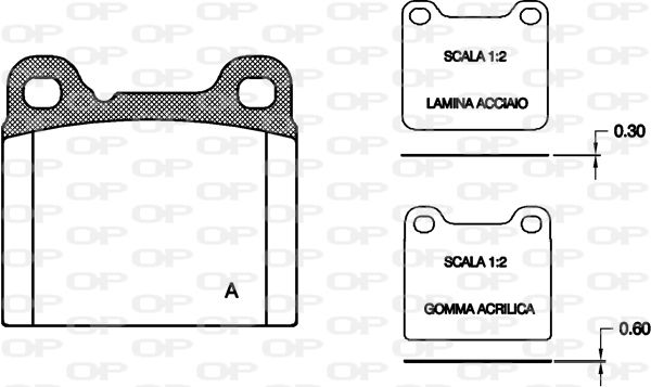 OPEN PARTS Комплект тормозных колодок, дисковый тормоз BPA0257.20